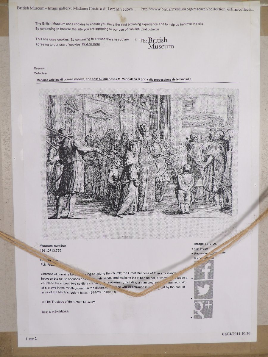 Reproduction d'une Gravure de Jacques CALLOT - "La Grande Duchesse Marie des Jeunes Filles"-photo-8