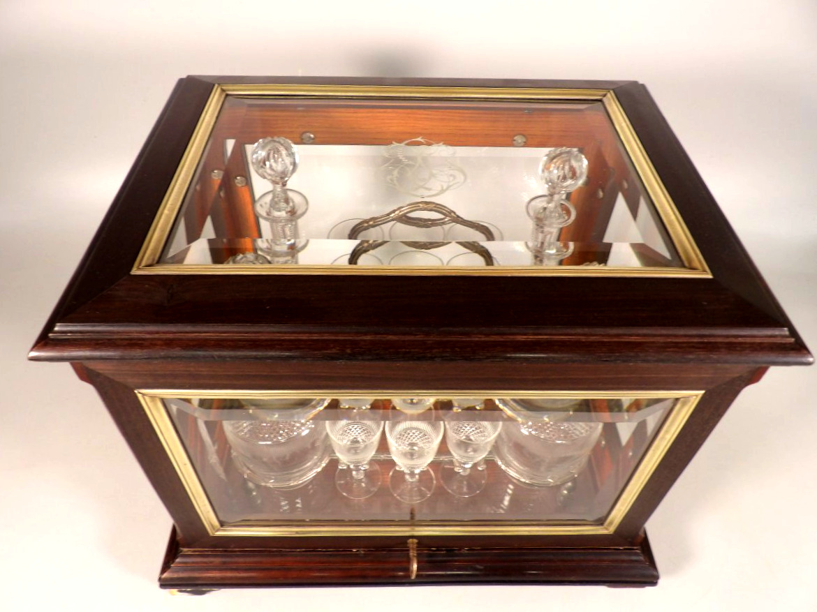 Glass-fronted Liqueur Cabinet With Removable Shelf - Napoleon III Period - By Paul Sormani-photo-1