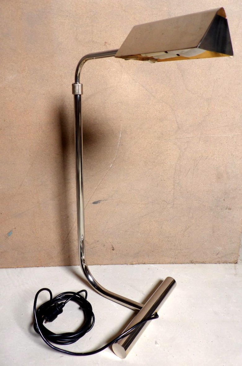 Lampe en Métal Chromé au Design Minimaliste attribuée à Christian LIAIGRE