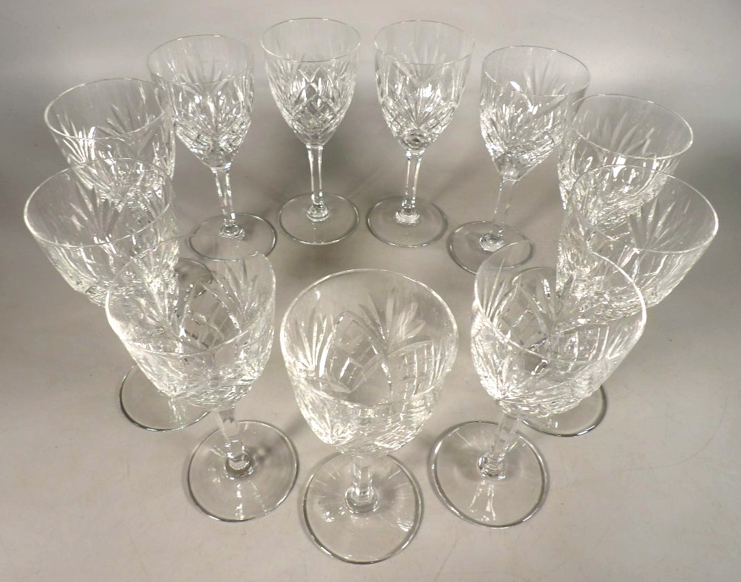 Set Of 10 Crystal Water Glasses - "chantilly" Model By St Louis-photo-2