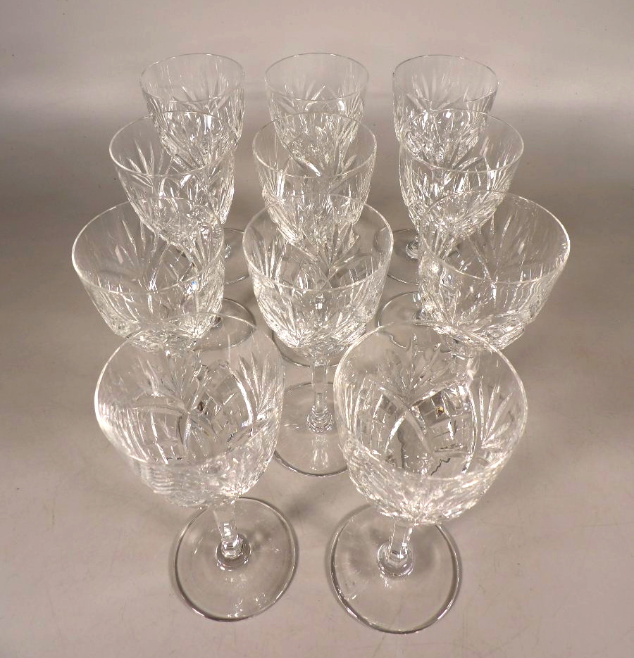 Set Of 10 Crystal Water Glasses - "chantilly" Model By St Louis-photo-1