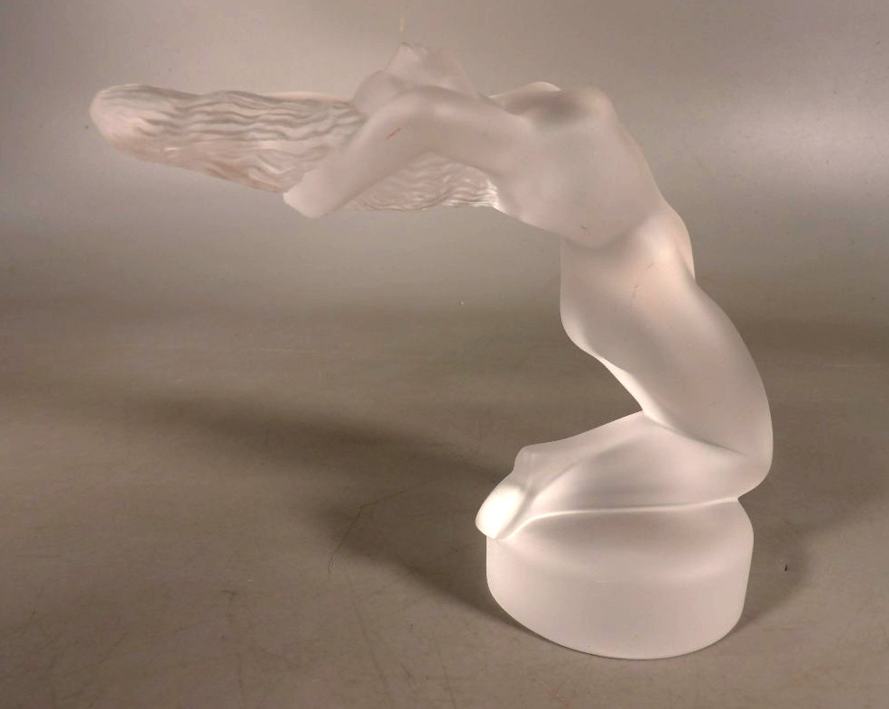 "chrysis" Frosted Crystal Sculpture - By Lalique France-photo-3