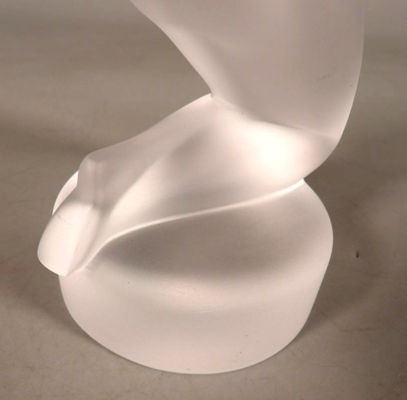 "chrysis" Frosted Crystal Sculpture - By Lalique France-photo-4