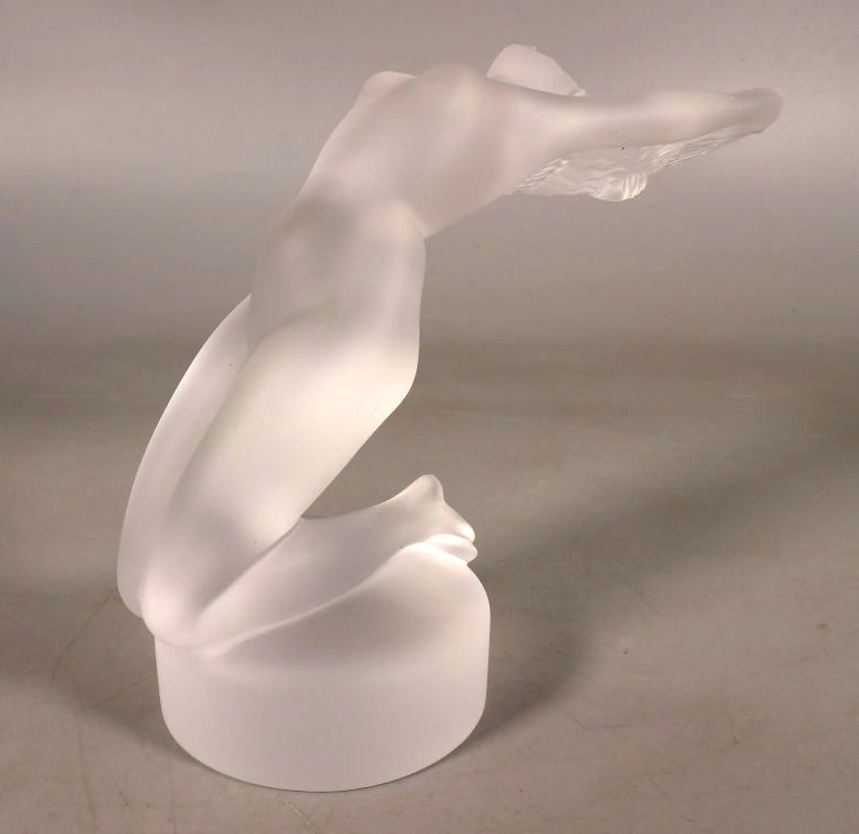"chrysis" Frosted Crystal Sculpture - By Lalique France