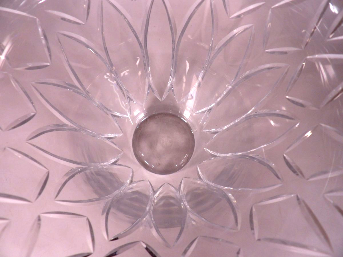Large Cut Crystal Vase - By Baccarat France-photo-3