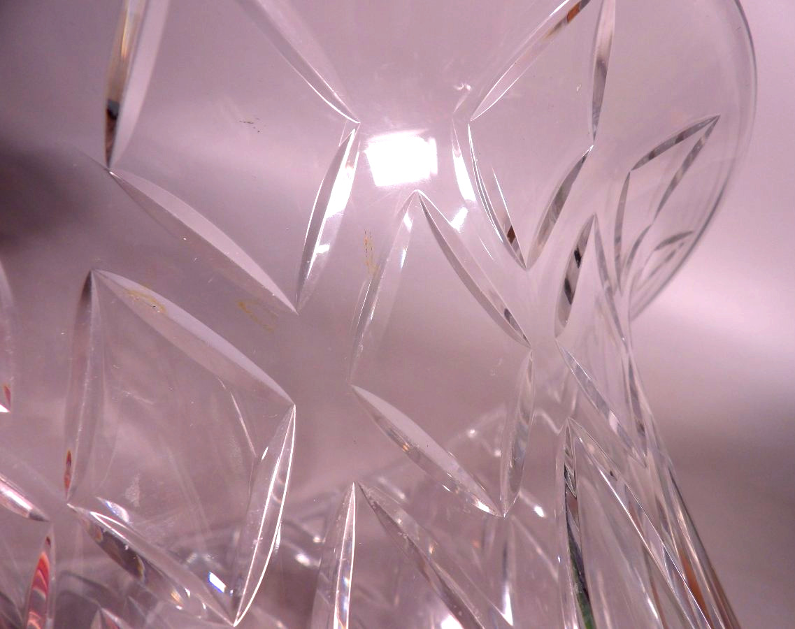 Large Cut Crystal Vase - By Baccarat France-photo-5