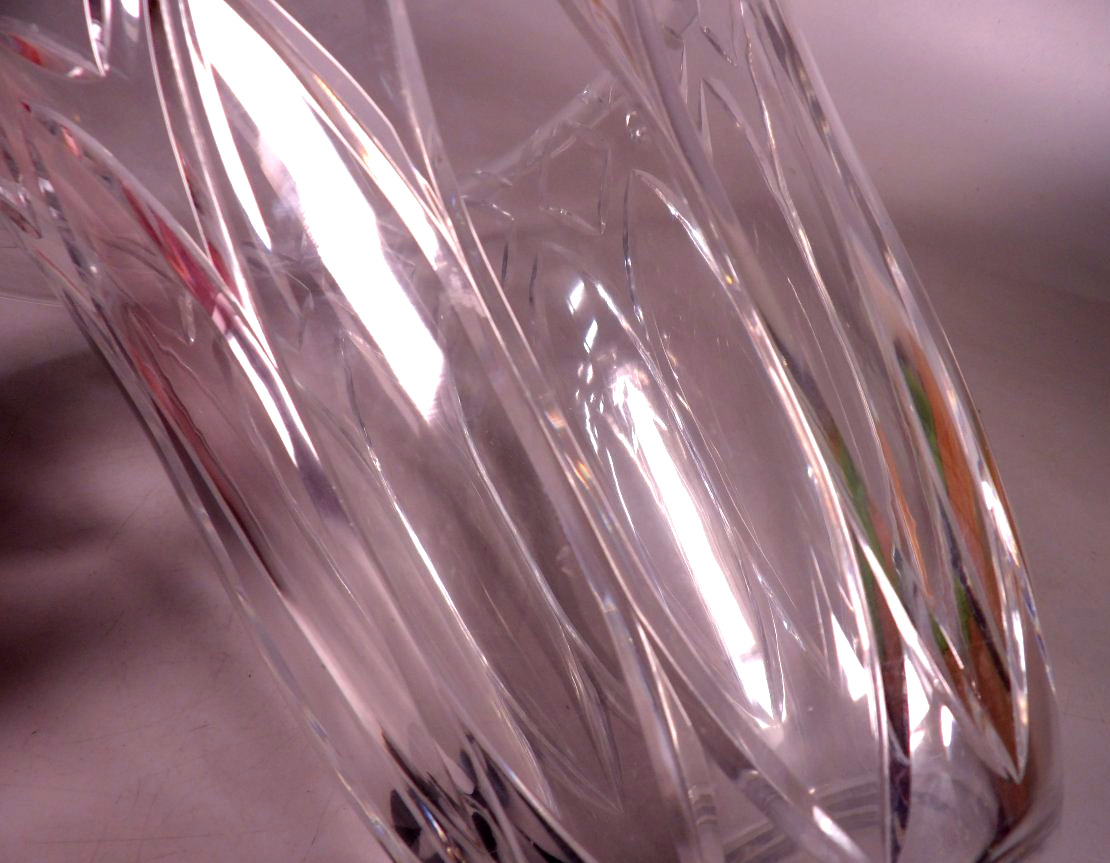 Large Cut Crystal Vase - By Baccarat France-photo-6