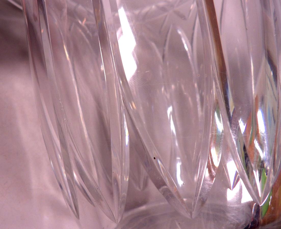 Large Cut Crystal Vase - By Baccarat France-photo-7