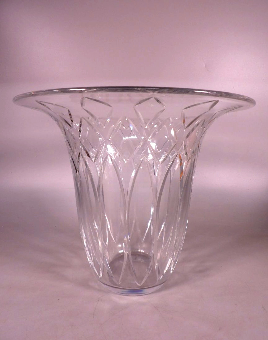 Large Cut Crystal Vase - By Baccarat France