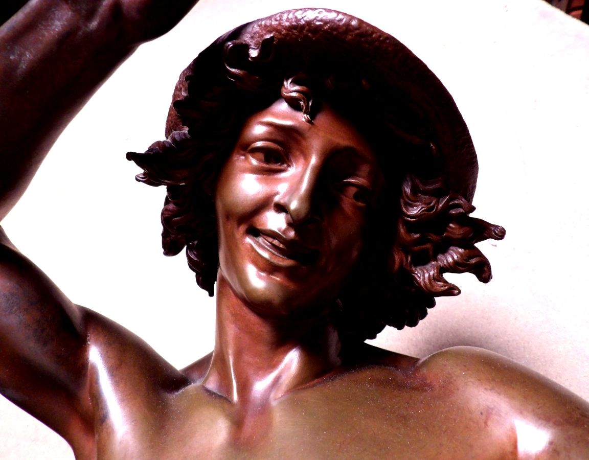 Bronze de la fin du XIXème Siècle "Le Danseur Napolitain" par Albert CARRIER-BELLEUSE-photo-2