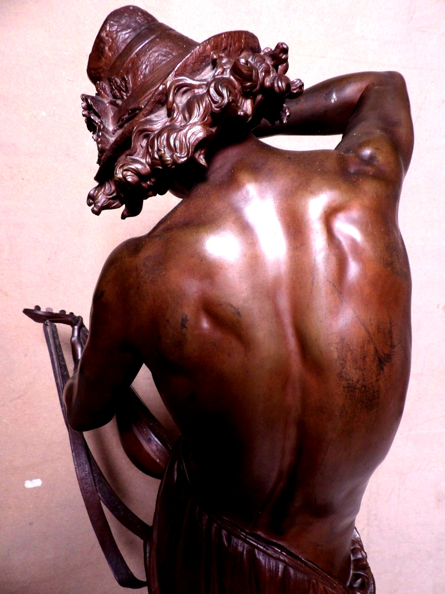 Bronze de la fin du XIXème Siècle "Le Danseur Napolitain" par Albert CARRIER-BELLEUSE-photo-8