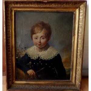 Tableau Portrait d'Un Enfant Début XIXème Siècle