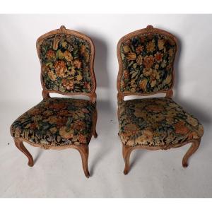 2 18th Century Chairs By Jacques Deshetres