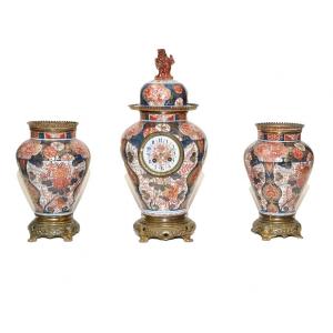 Imari Porcelain, Originating From Japan, Lamp Fireplace Trim 