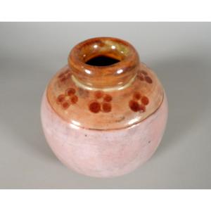 Ceramic Soliflore Ball Vase Signed By The Cloutier Brothers