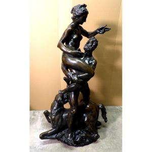 19th Century Bronze Group Depicting Hercules, Deianira And Nessus - After Adriaen De Vries
