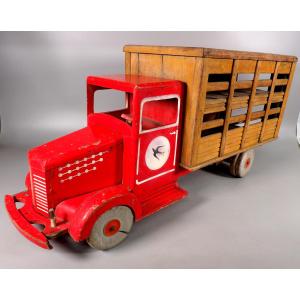 Antique Toy - Large Joujoulac Cattle Truck