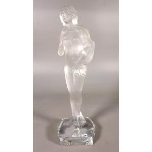 Femme Nue en Cristal Dépoli de Style Art Déco - CRISTALLERIE DE SÈVRES