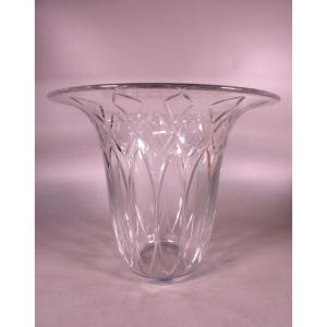Large Cut Crystal Vase - By Baccarat France