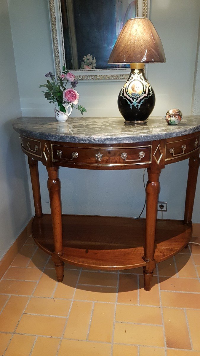 Serving Console In Walnut - 18th Time - Louis XVI --photo-8