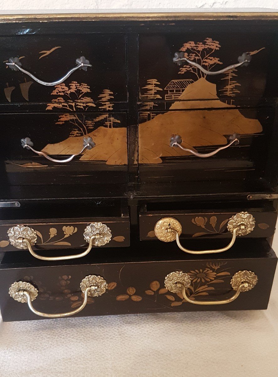 Japanese Lacquer Cabinet - 19th Time-photo-4