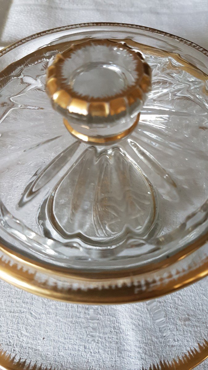 Covered Jampot And Its Daum Crystal Saucer - 19th Time-photo-2