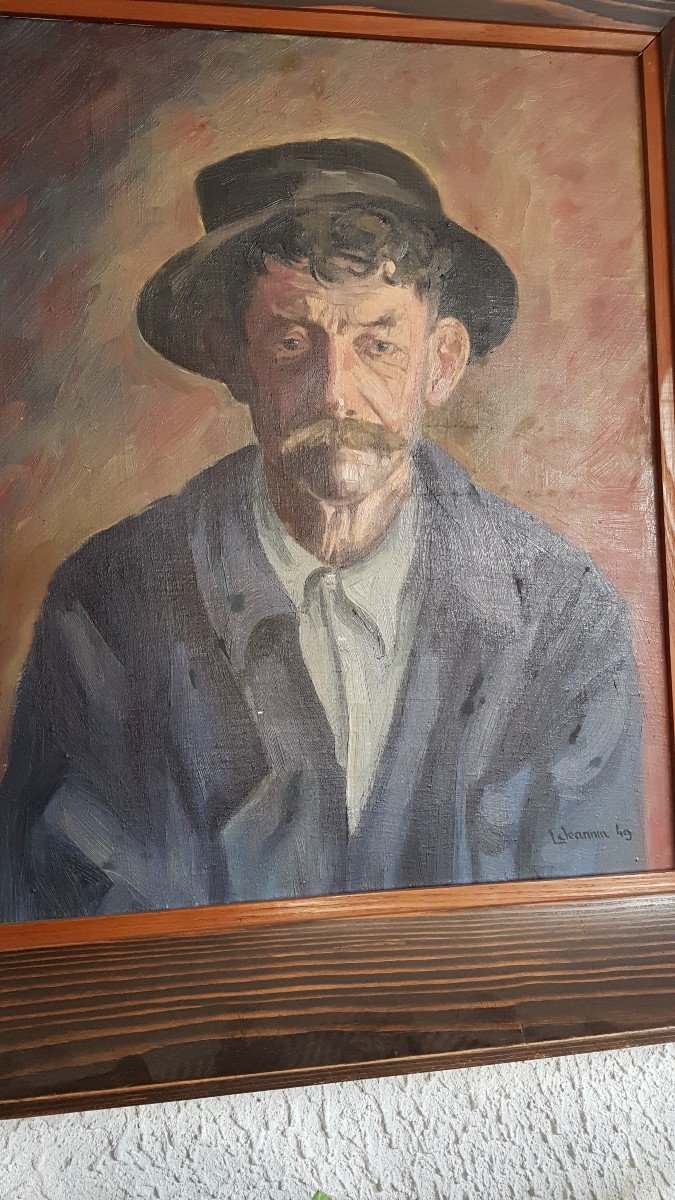 Portrait Of A Very Characteristic Man By L.jeannin 1949-photo-4