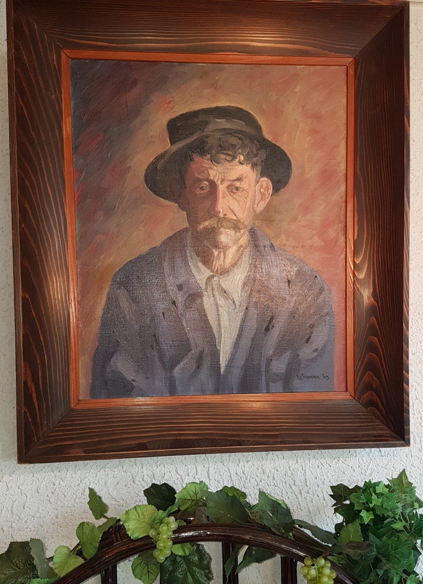 Portrait Of A Very Characteristic Man By L.jeannin 1949-photo-8