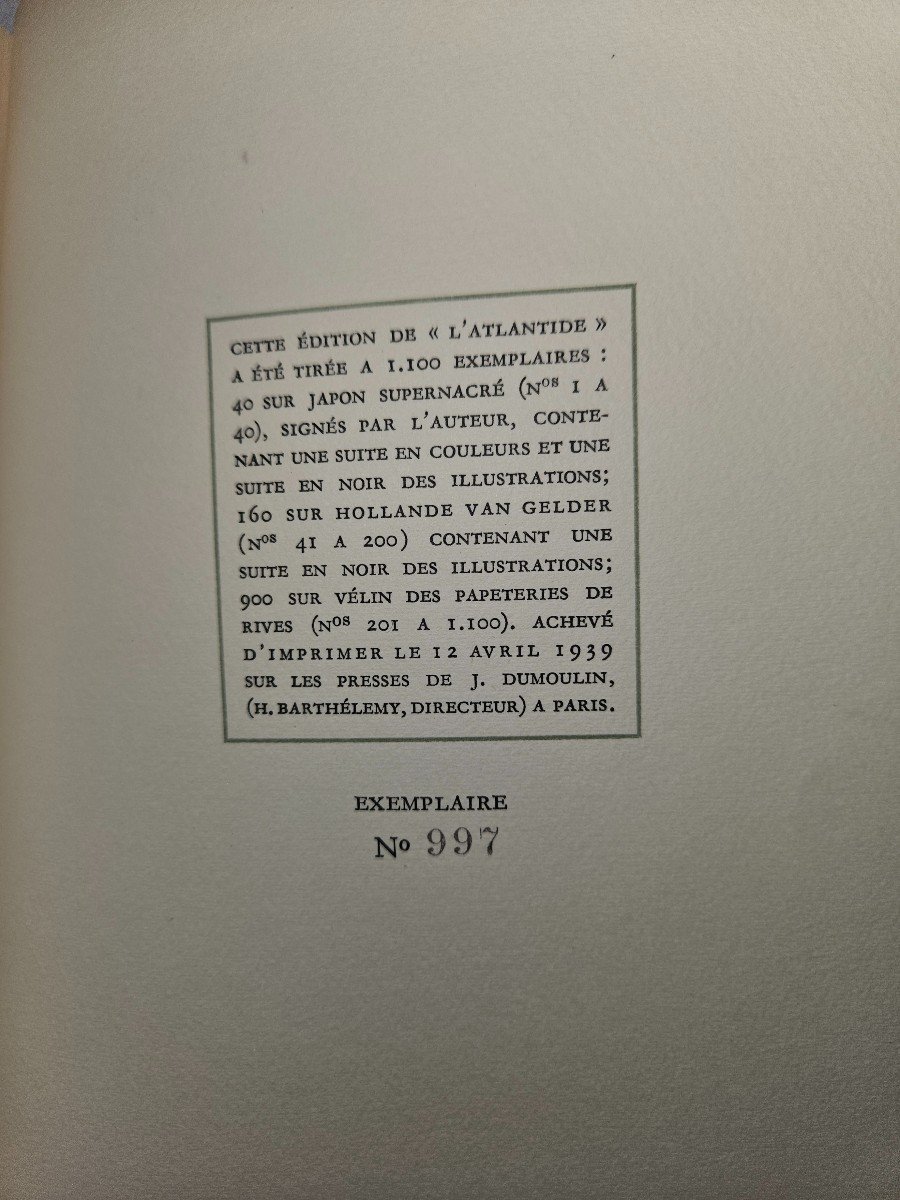 Livre Broché De Pierre Benoit  -  l'Atlantide - édition 1939-photo-5