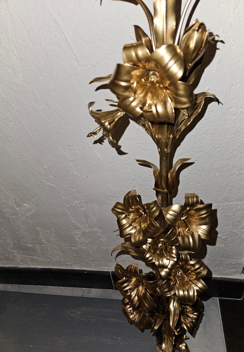 Rare Altar Display In Golden Brass With Its Crown - 19th Century --photo-1
