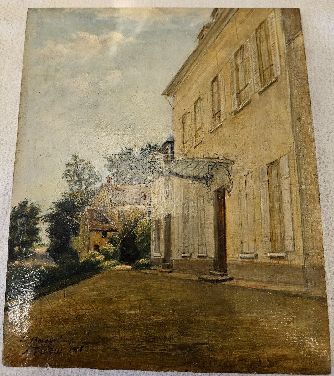 Impressionist Painting By André Turin 1879 - 1964 - "le Boisgeloup"-photo-2
