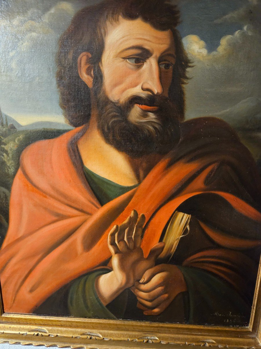 Oil On Canvas Marouflaged On Panel By Max Jambois 19th Century-photo-8
