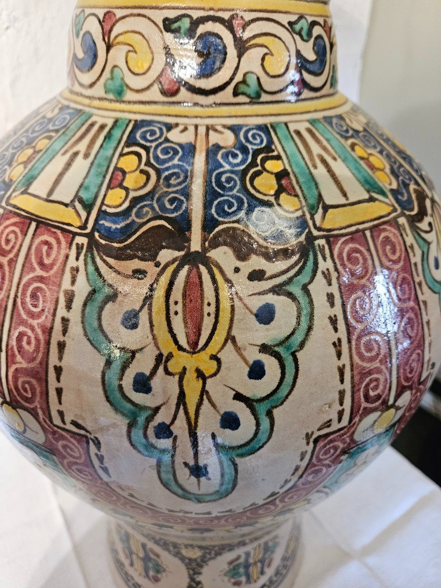 Très Grand Vase Marocain  -  Fès  -  Fin 19ème-photo-4