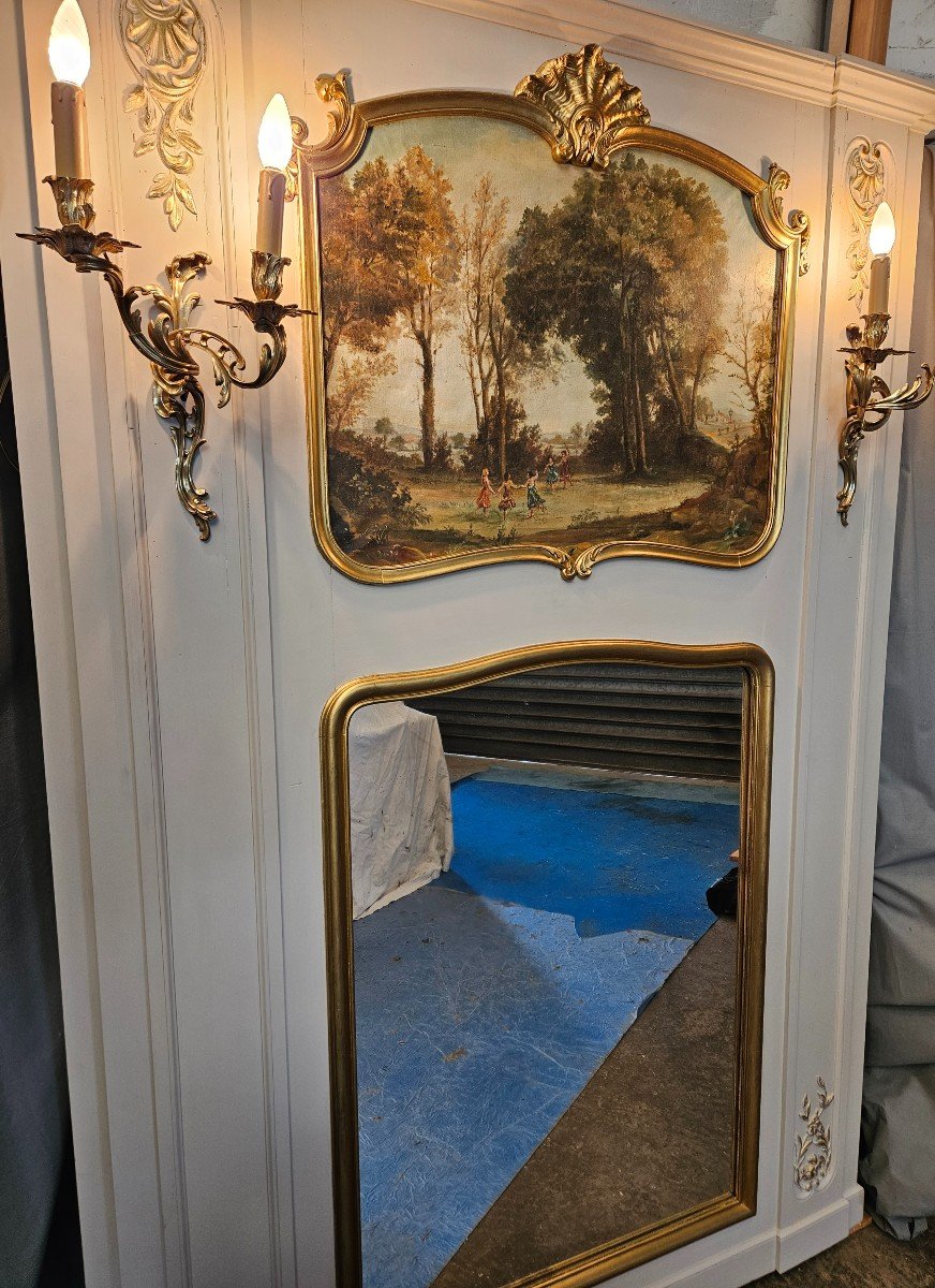 Trumeau Woodwork - 19th Time With Light Sconces-photo-4