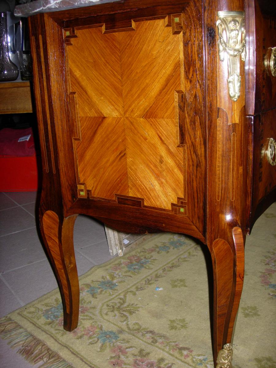 Commode Sauteuse époque 18ème Transition Louis XV-louis XVI -photo-4