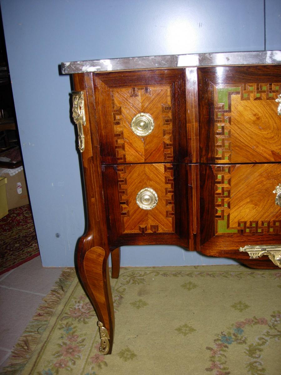 Commode Sauteuse époque 18ème Transition Louis XV-louis XVI -photo-1