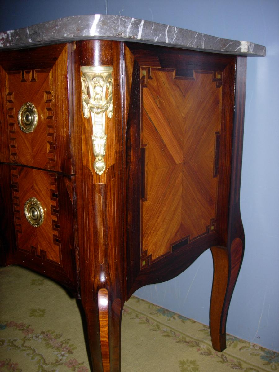 Commode Sauteuse époque 18ème Transition Louis XV-louis XVI -photo-2