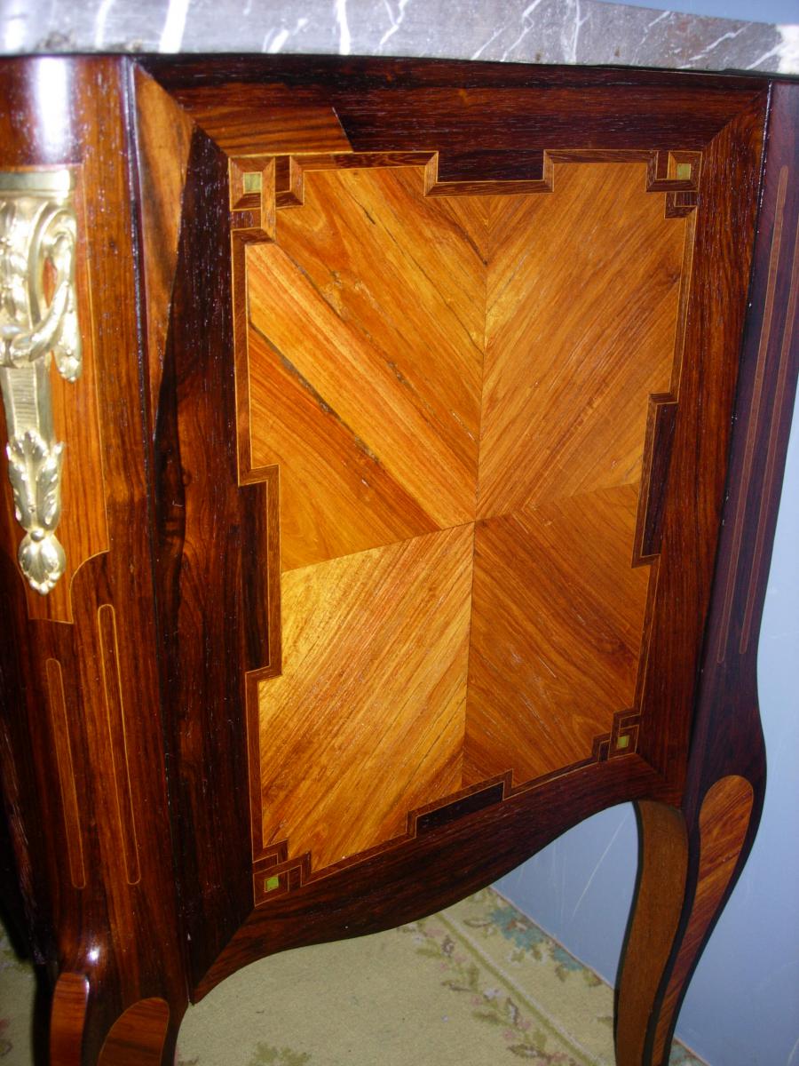 Commode Sauteuse époque 18ème Transition Louis XV-louis XVI -photo-4