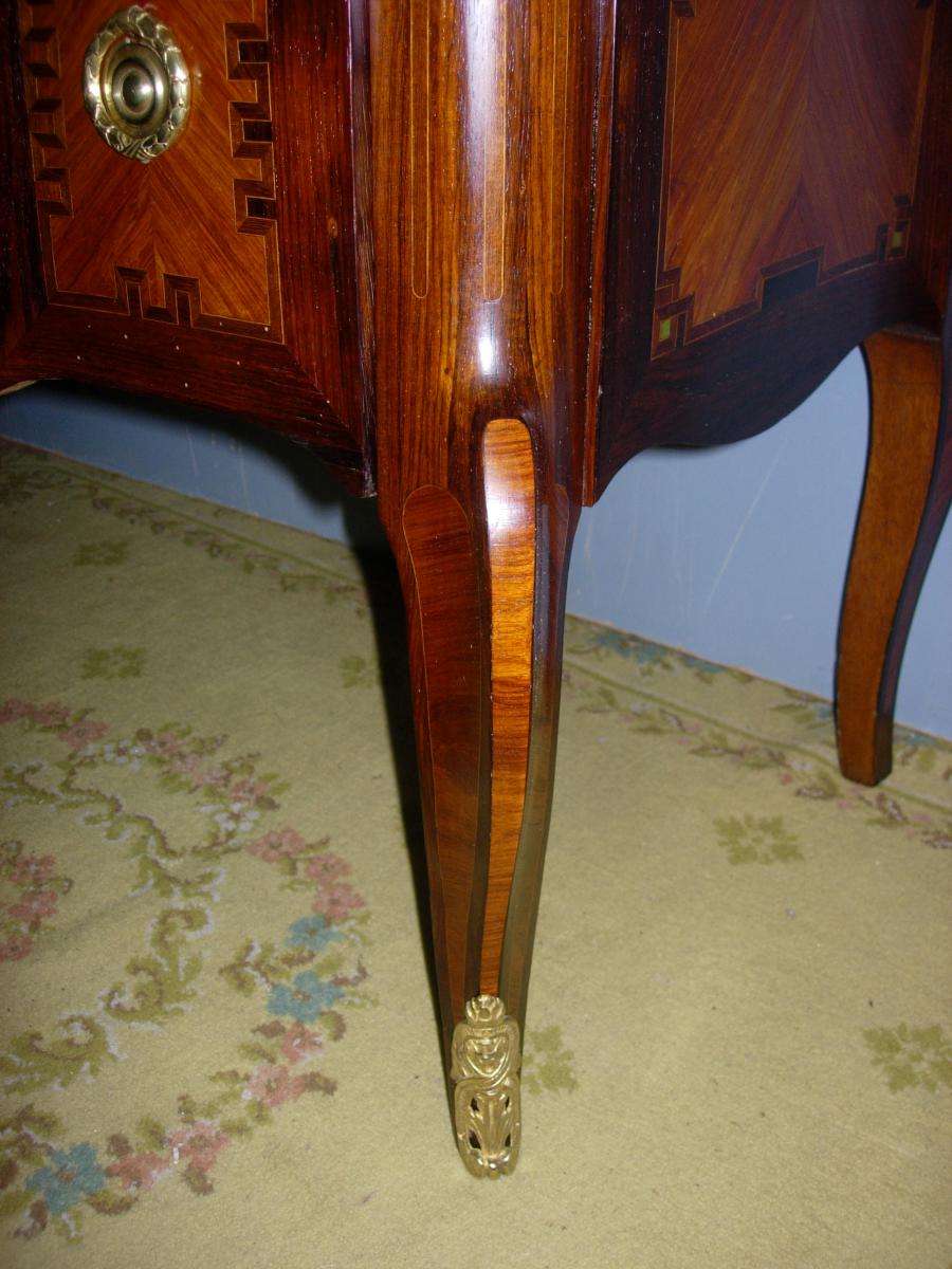 Commode Sauteuse époque 18ème Transition Louis XV-louis XVI -photo-5