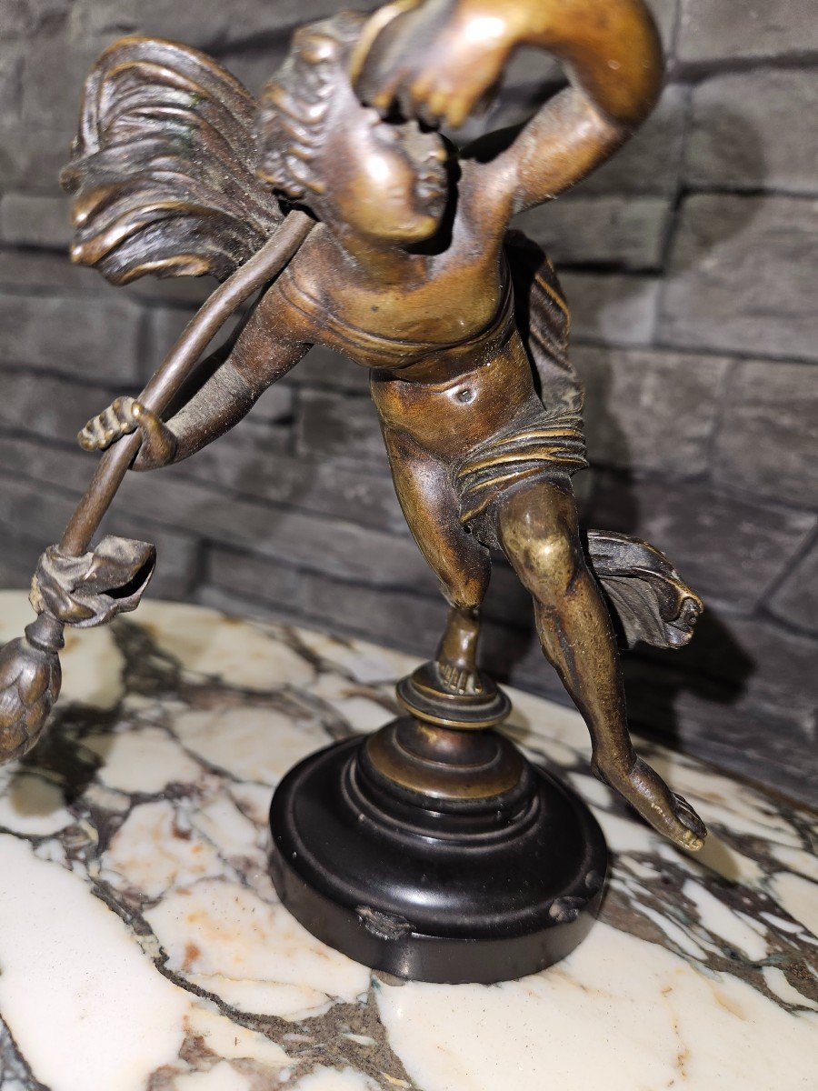Bronze Sculpture Dancing Bacchus - Late 19th Century --photo-3