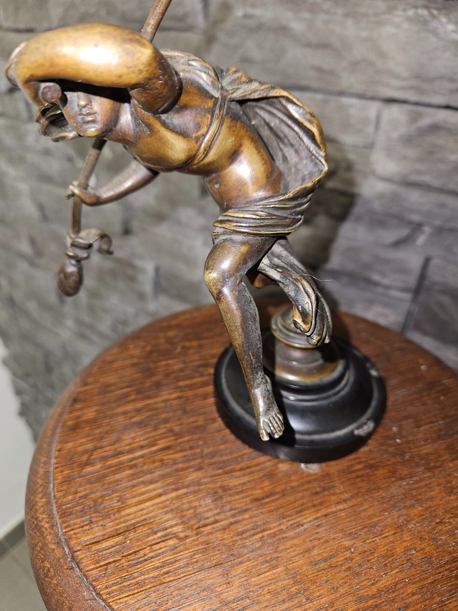Bronze Sculpture Dancing Bacchus - Late 19th Century --photo-1