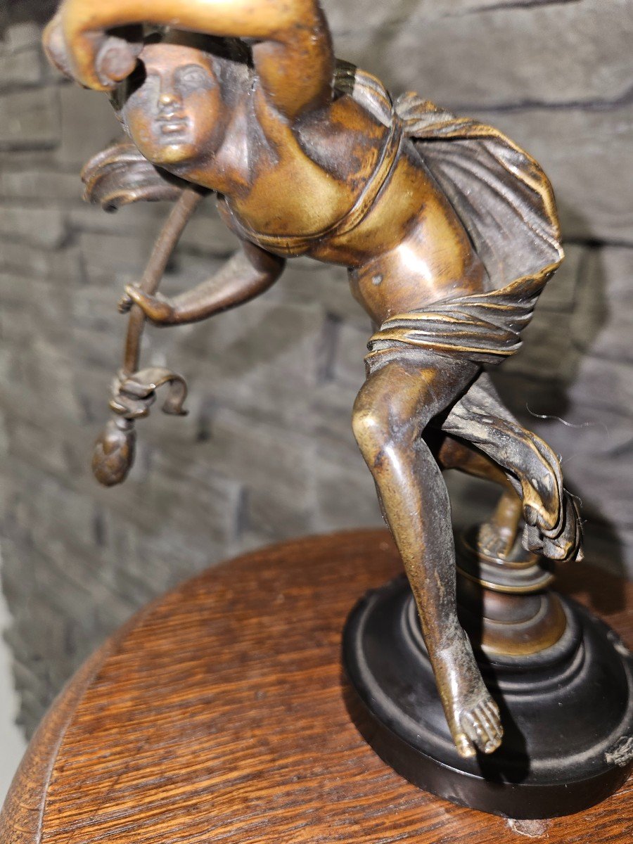 Bronze Sculpture Dancing Bacchus - Late 19th Century --photo-2