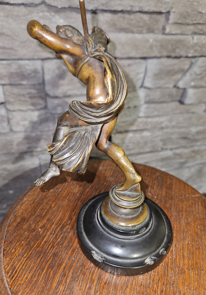 Bronze Sculpture Dancing Bacchus - Late 19th Century --photo-3