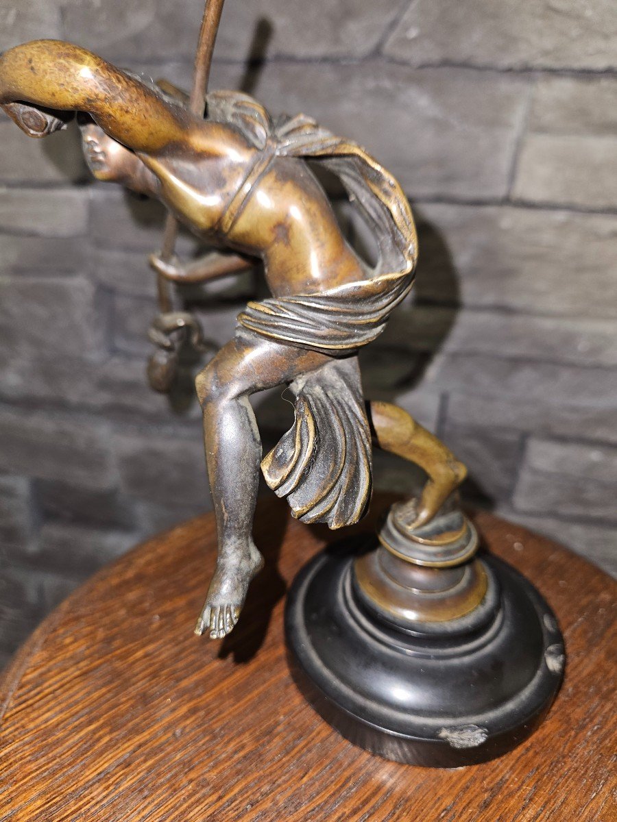 Bronze Sculpture Dancing Bacchus - Late 19th Century --photo-4