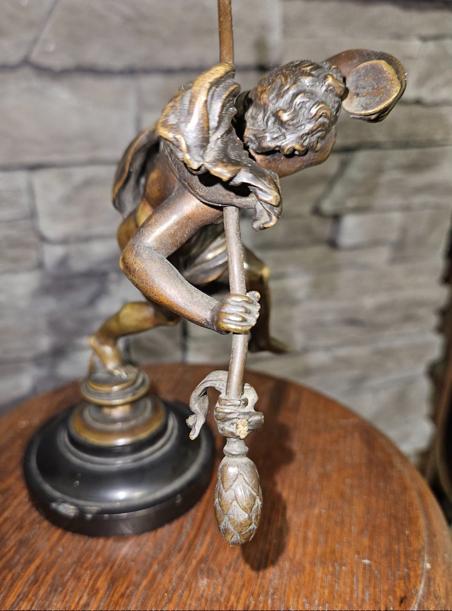 Bronze Sculpture Dancing Bacchus - Late 19th Century --photo-5