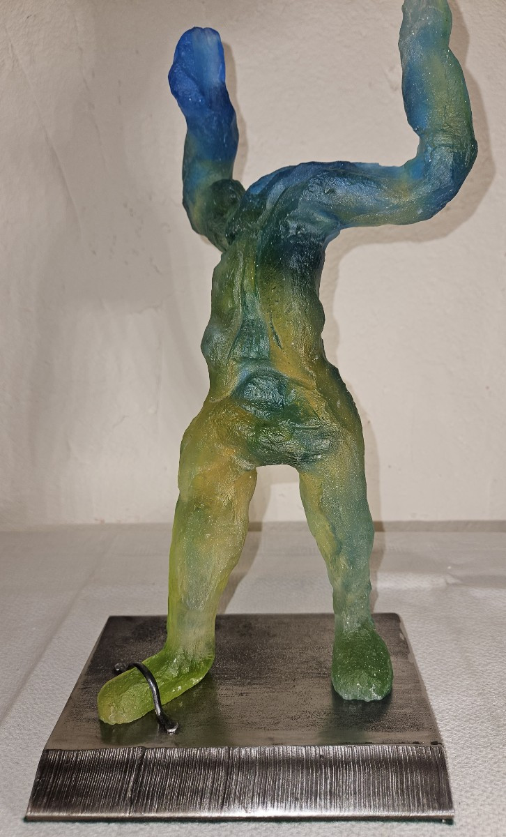 Sculpture  En Pâte De Verre Daum (attribuée)  - Pièce Unique  - époque 20ème --photo-2