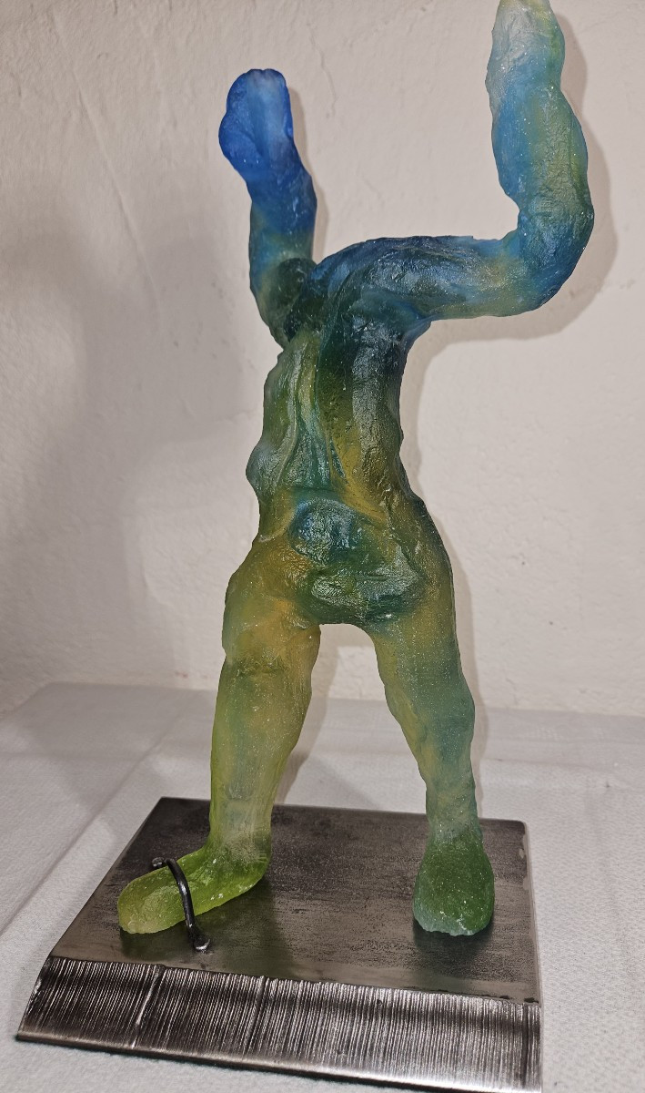 Sculpture  En Pâte De Verre Daum (attribuée)  - Pièce Unique  - époque 20ème --photo-3