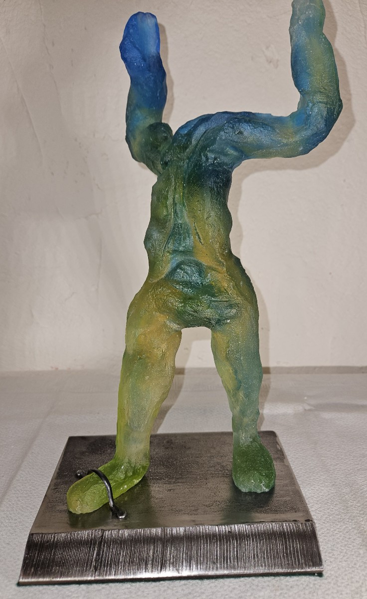 Sculpture  En Pâte De Verre Daum (attribuée)  - Pièce Unique  - époque 20ème --photo-4