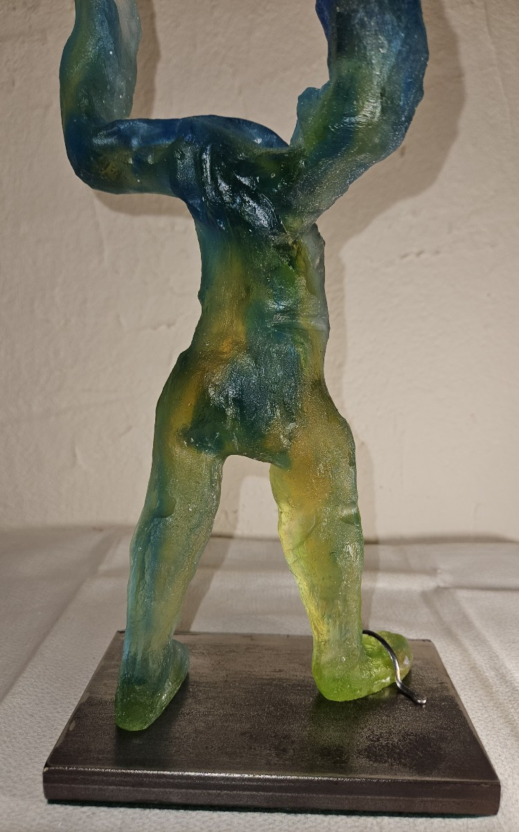 Sculpture  En Pâte De Verre Daum (attribuée)  - Pièce Unique  - époque 20ème --photo-6