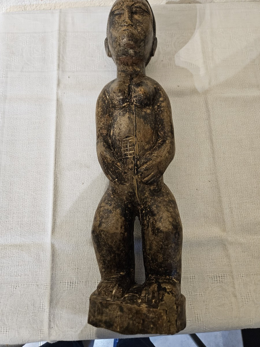 Statuette  Africaine  BLOLO - BLA - Fétiche BAOULE  -  origine Côte d'Ivoire -  20ème --photo-2